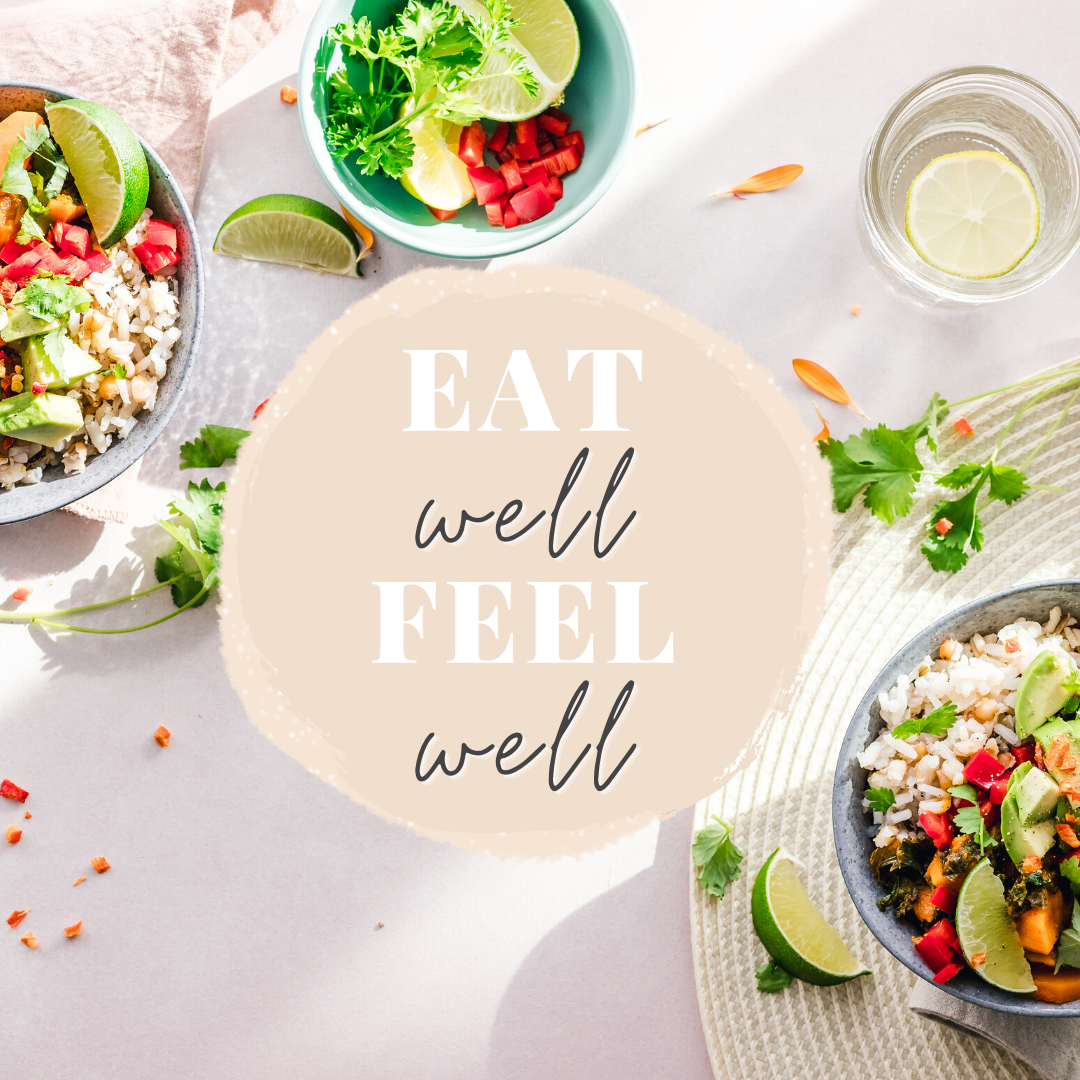 Eat Well Feel Well, Healthy foods in bowls